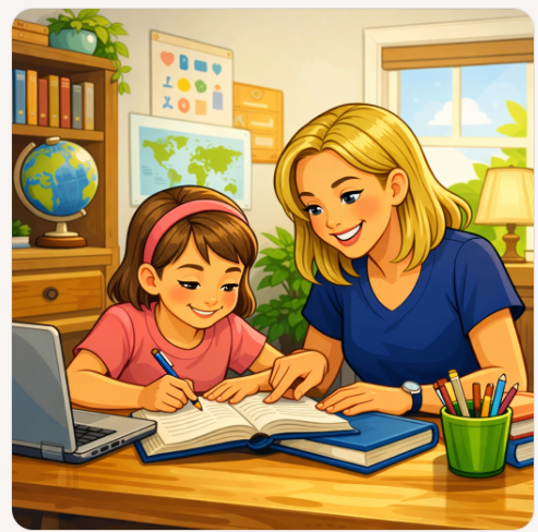 Services homeschooled cartoon image